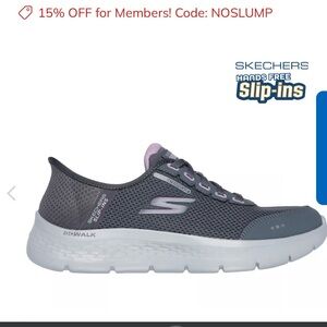 Skechers Slip-Ins GO WALK Flex - Grey and Purple